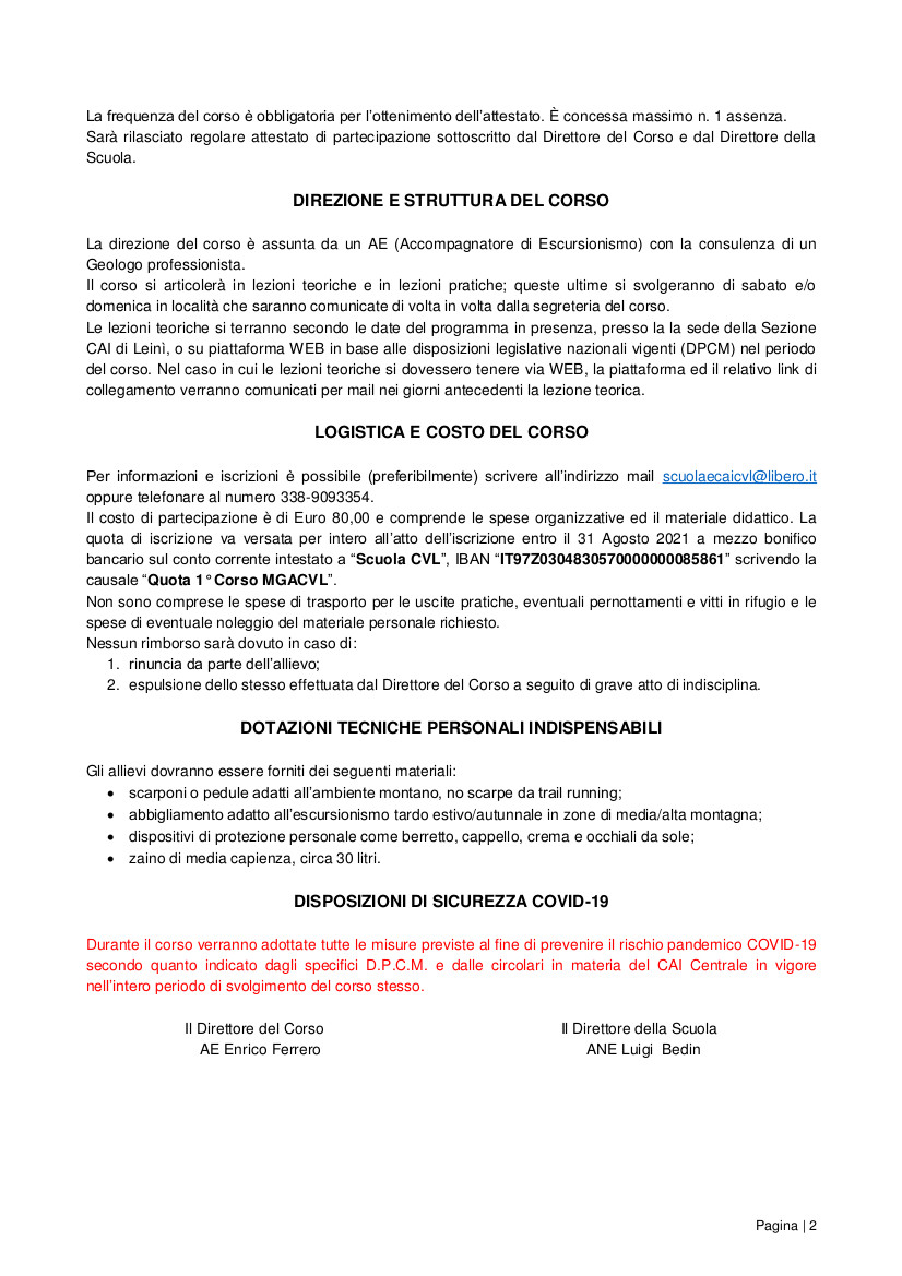 Corso Monografico Geologia Alpina Bando 2021 pag2